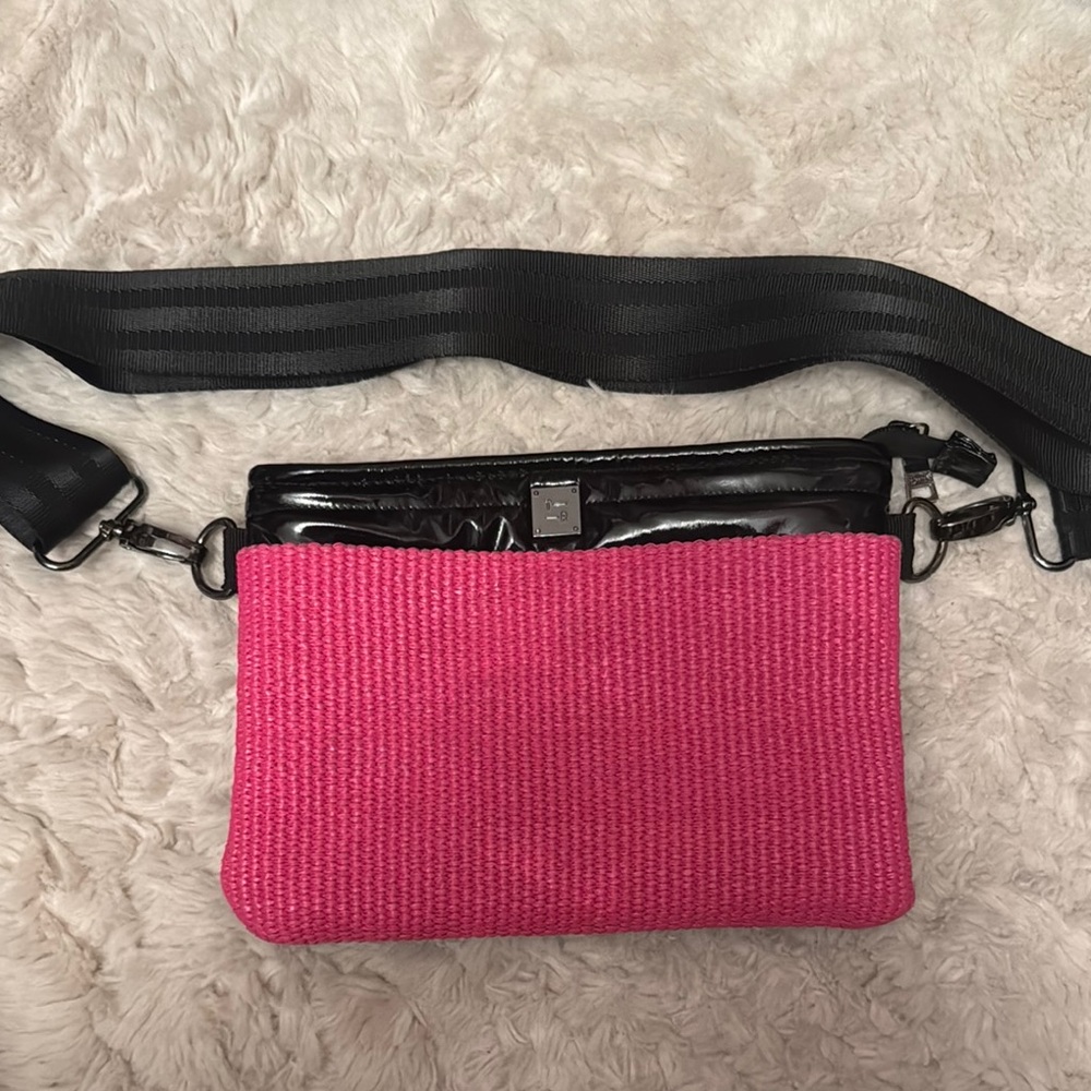 Think Royln
Pink and Black Crossbody Bag